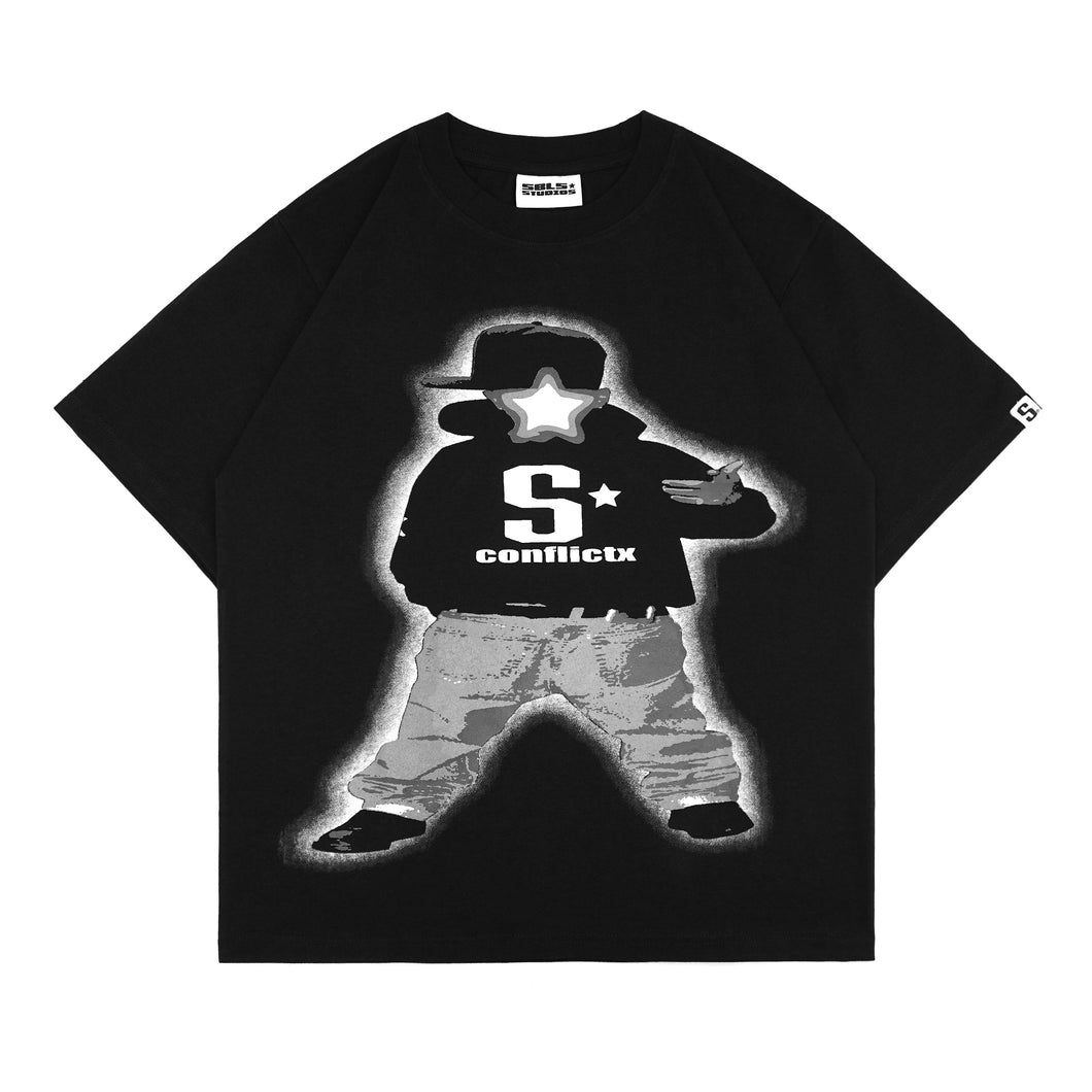 SBLS X CONFLICTX - REALSITGETS TEE (BLACK)